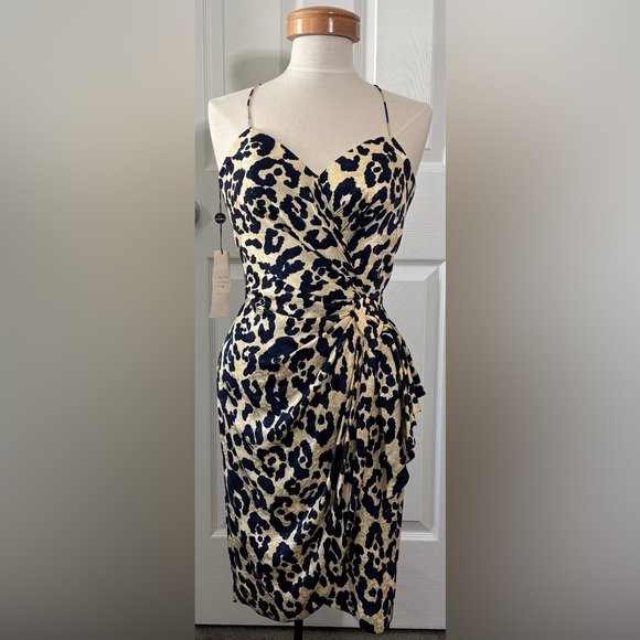 Silks by St. Gillian Dresses & Skirts - Vintage 1988 S.I.L.K.S St Gillian Silk Leopard Cocktail Dress Deadstock 6